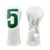 White & Green Golf Club Headcover, 135 X Number Style, Two Color Options