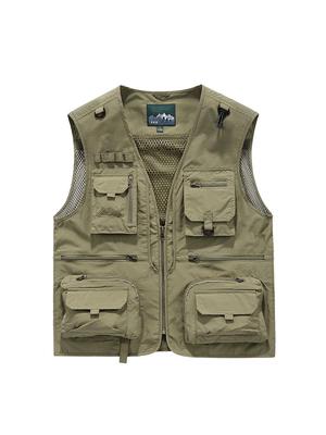 Men's Quick-Dry Mesh Vest for Spring/Autumn Outdoor Activities - Multi-Pocket Fishing & Photography Design