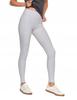 Women's High Waist Ribbed Leggings Fashionable Sporty MORAJ L/XL GREY