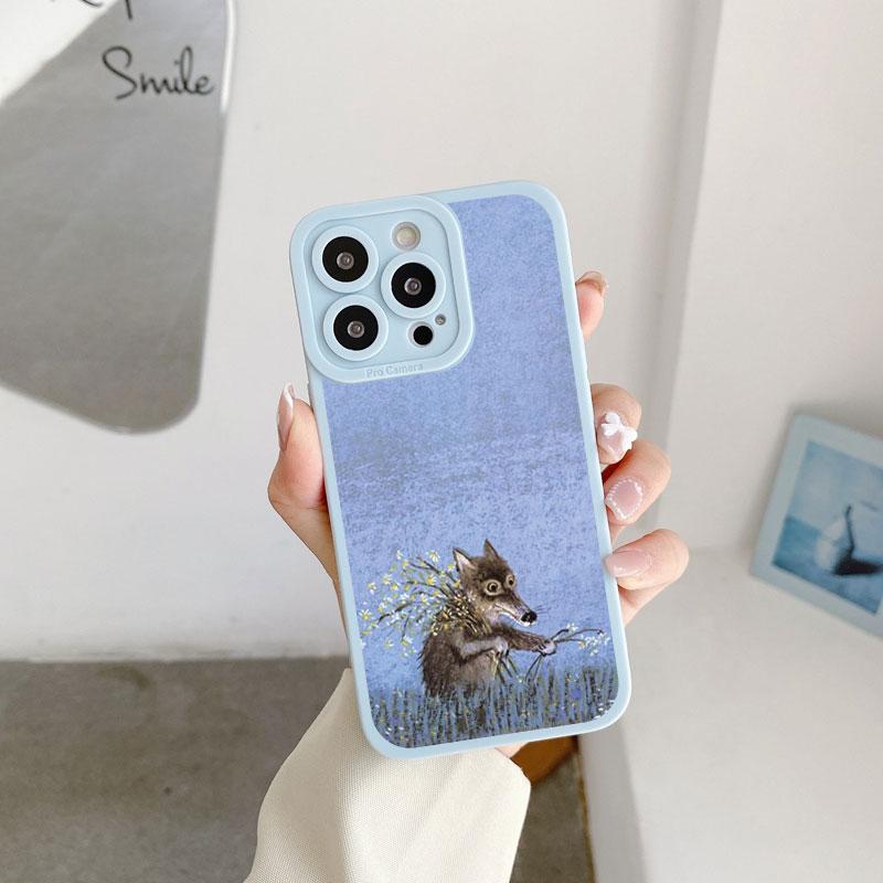 

Мультяшный Животный Кот Пейзаж Чехол для Телефона Для iphone 11 12 14 13 Pro Max 7 8 14 Plus SE2020 X XR XS Осенняя Ночь Мягкий Силиконовый Чехол iphone13ProMax(6.7 )
