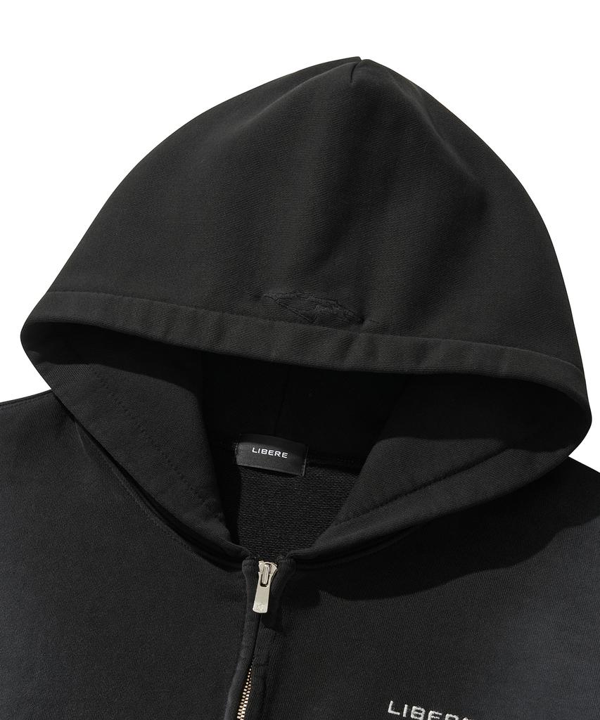 Libere Logo Zip-Up Hoodie / Black