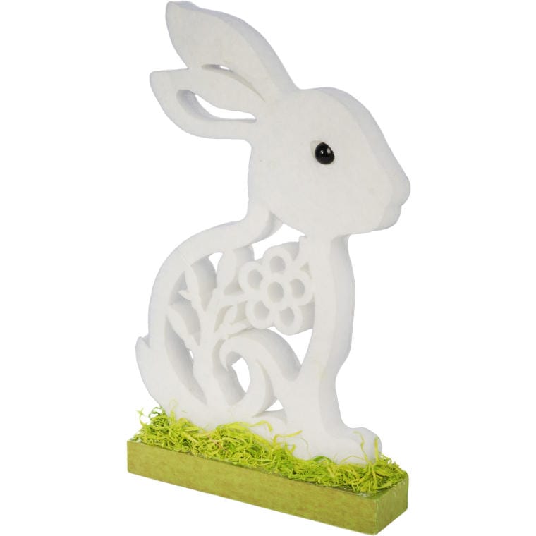 Easter Bunny Foam Figurine Standing White