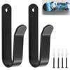 Support mural minimaliste lot de 2 pièces ski planche à voile skateboard présentoir rangement noir