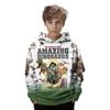 Children's Cartoon Animal Pattern 3D Digital Printing Boy Hooded Sweatshirt