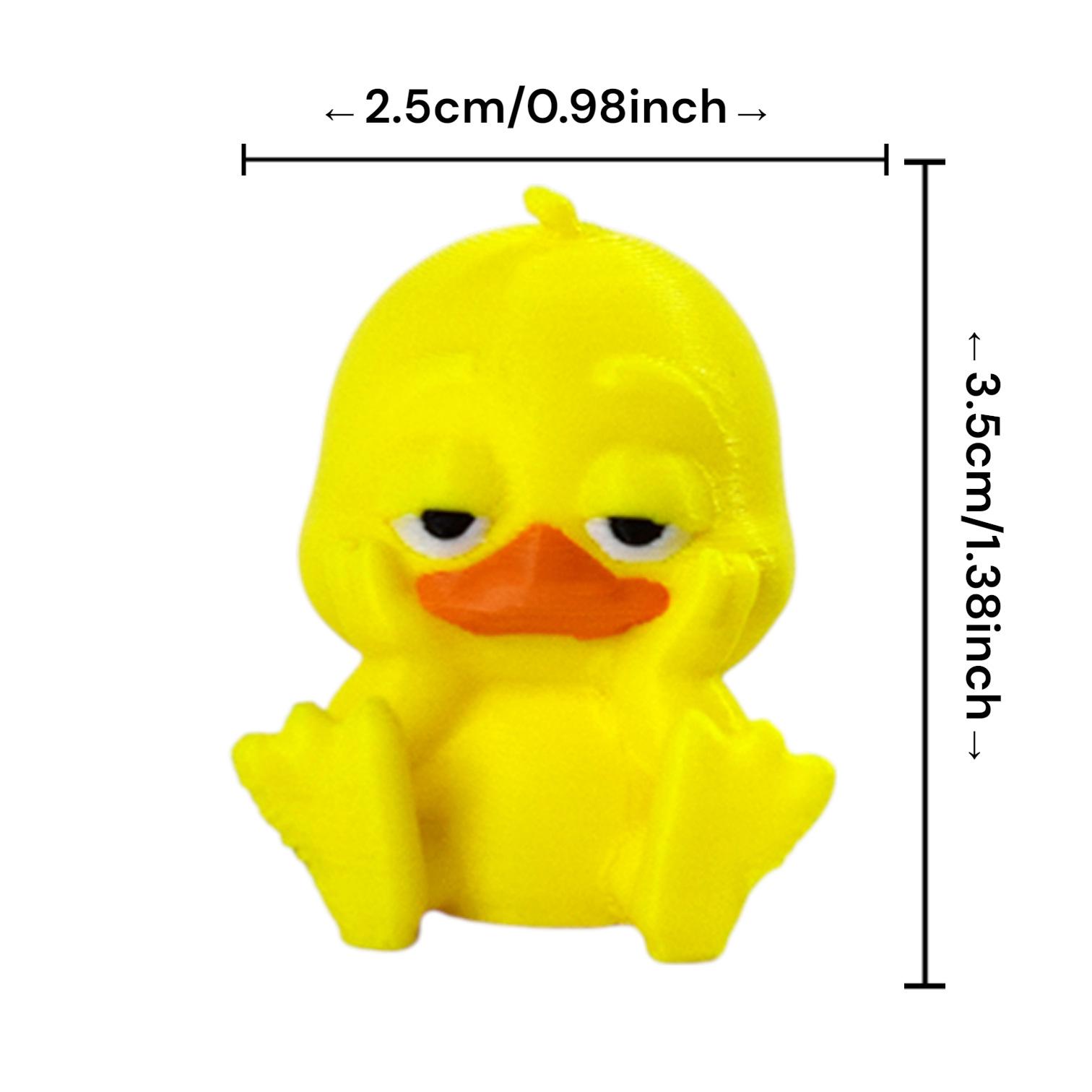 3D Printed Creative Duck Desktop Ornament – Quirky Cute Duck Prank Birthday Gift 3.5cm*3cm*5cm