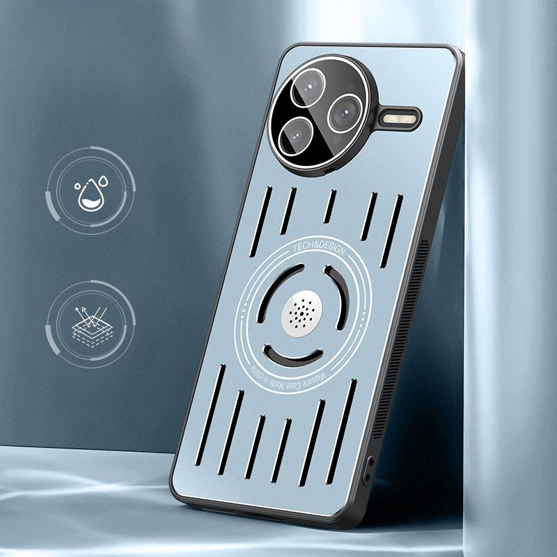 

Для POCO F7 Ultra Cooling Heat Disipation Hard Metal Phone Case для Xiaomi POCO F7 Pro POCOF7 Ultra Shockproof Armor Shell For POCO F7 ultra синий