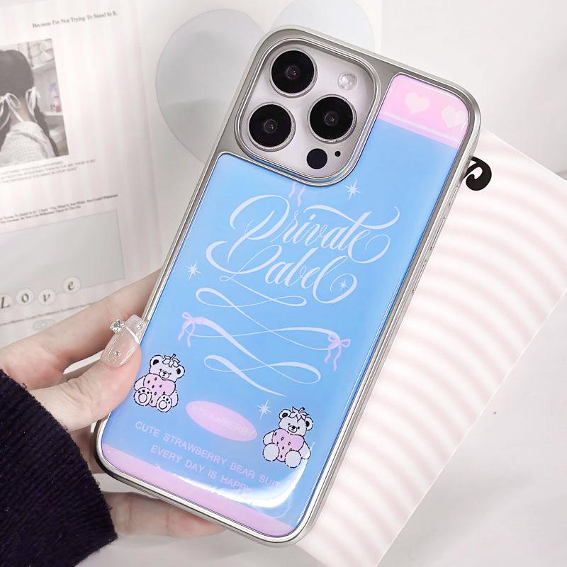 Kryt na iPhone 16 s galvanicky pokovenými stříbrnými okraji, kompatibilní s 14, 13, 15 Pro Max a Huawei P70 Pro.