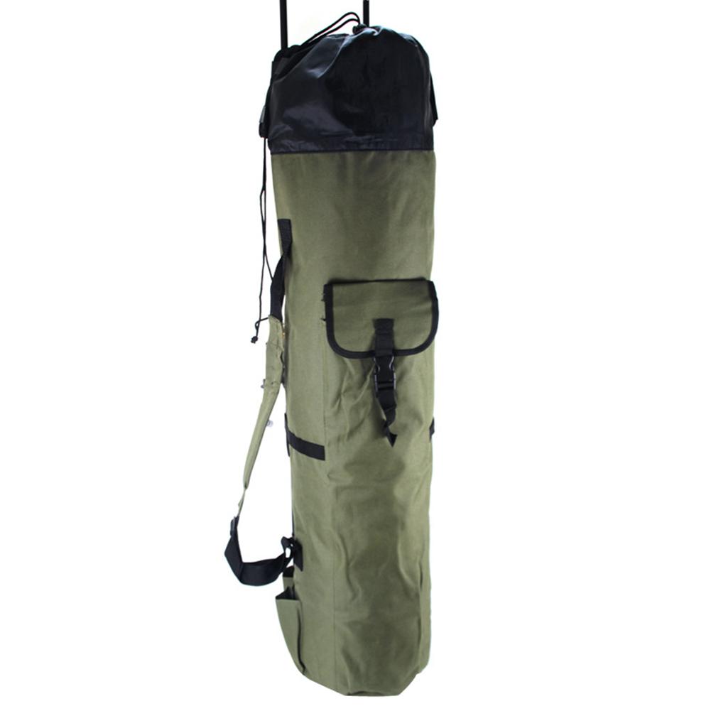 Waterproof Fishing Rod Bag Multifunctional Foldable Cylindrical Multiple Pockets F86 Storage Bag