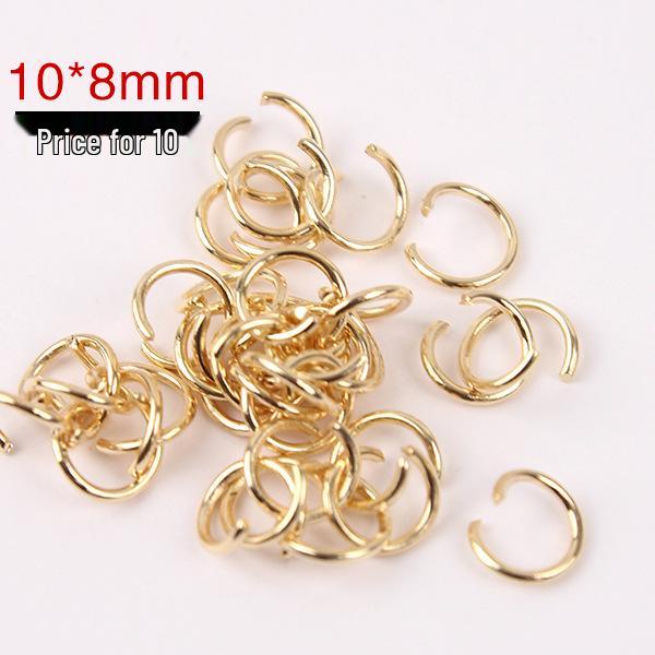 Gold-Plated & Silver-Plated Jump Ring Nine-Needle Keychain DIY Jewelry Accessory