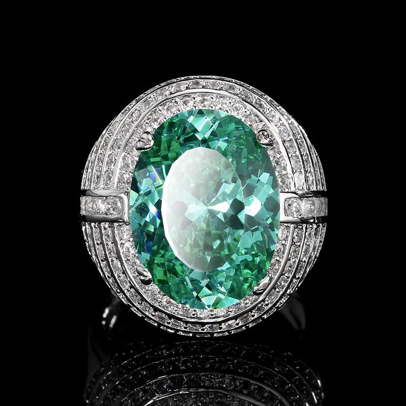 

Ювелирные изделия Медь с золотым покрытием Имитация синей шпинели Кольцо Основной камень 12 * 16