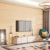 Simple Imitation Deer Skin Velvet Wallpapers Plain Non Woven Fabric Wide Stripe Living Room TV Background Decoration Wallpaper