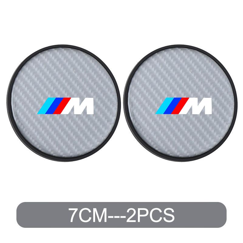 DKHN5 Car Water Coaster Cup Carbon Fiber PVC Coaster Mat  Non-slip Accessory For BMW E93 F10 F20 F30 F40 F15 F25 F26 F31 F49 F86 M3 M5