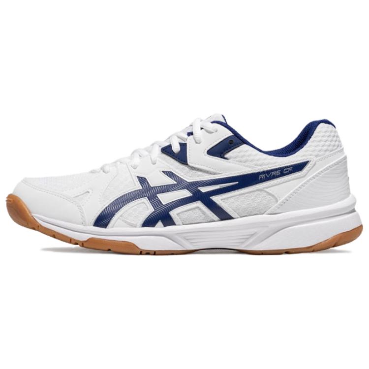 Asics Rivre Cf Fabric Comfortable Lightweight Breathable Flexible Durable Low-Top Badminton Shoes Unisex Shoes White Blue 1073A073-100
