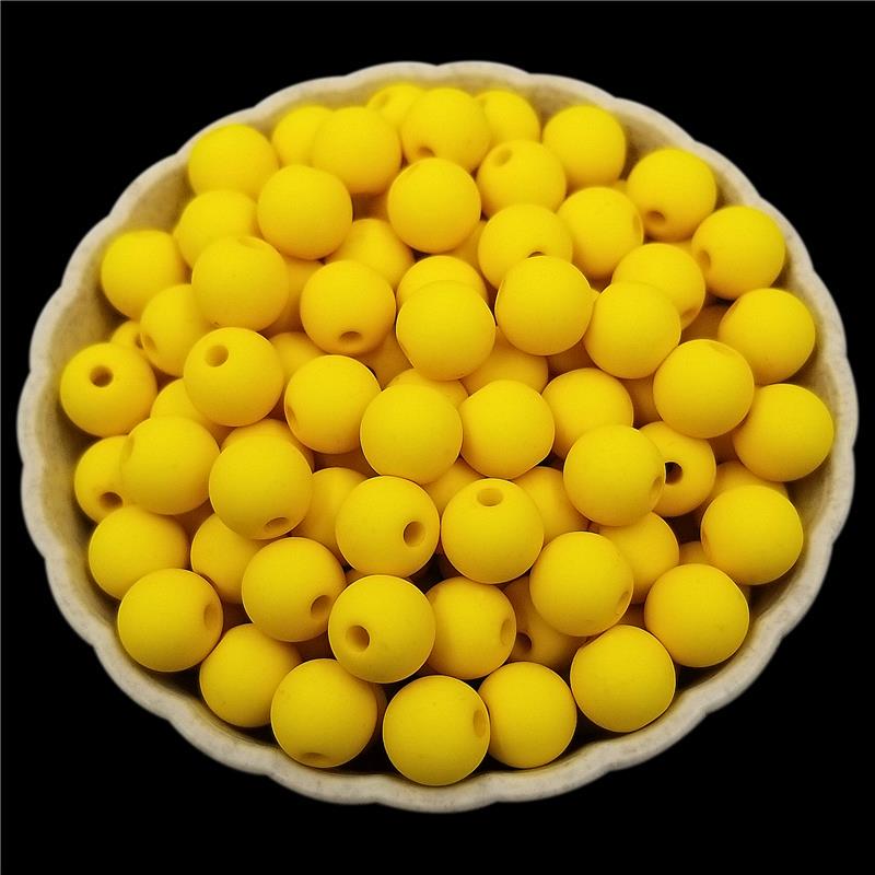 

100 шт. 8 мм DIY бусины сплошной цвет объемные акриловые матовые бусины цветные многоцветные акриловые матовые бусины свободные бусины украшение для скрапбукинга изготовление поделок