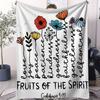 1pc Christian Passion Fruit Blanket, Suitable for Bed, Sofa, Travel And Camping, Galatians 5:22-23 Scripture Thick Flannel Blank