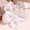 Zircon Fabric Flowers Brooch Metal Pin Wedding Jewelry New Skirt Shirt Decor