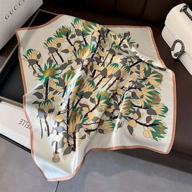 70 silk scarf square scarf high sense fashion versatile professional simulation silk small scarf versatile printed women's silk scarf