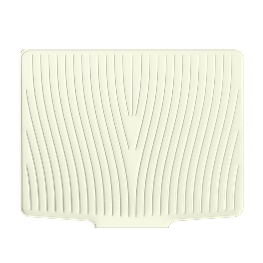 Silicone Dish Drying Mat Non-Slip Drying Mat Heat Resistant Diversion Opening Slope Drainage Pad Kitchen Pans Tableware Coaster