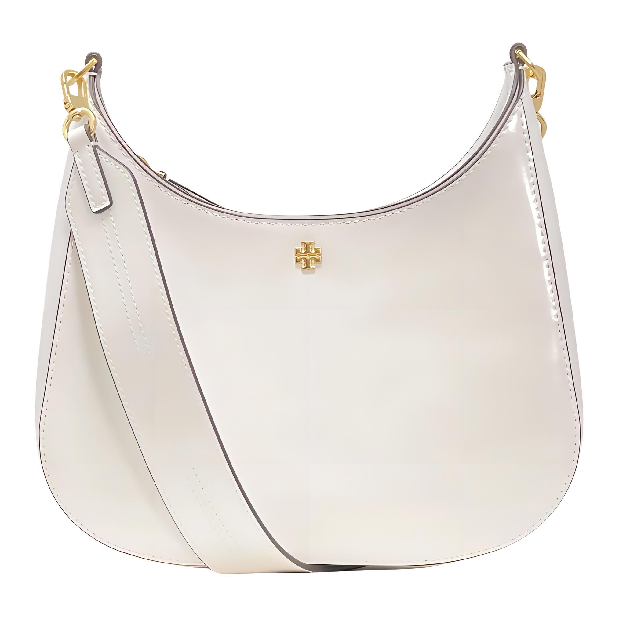 

Tory Burch Emerson Logo Zipper Closure Leather Crossbody Shoulder Bag Women bags White 158063-137 Basic Set (Bag+Dust Bag)