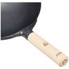 Endo Shoji TKG Wok, Beijing Style, 33cm, Wooden Handle, One-Handed, Size: 330 x Depth: 106mm, Weight: 1300g, Material: Iron, A staple in Chinese cuis