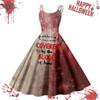 Women's Casual Halloween Printed Suspender Vintage Dress
