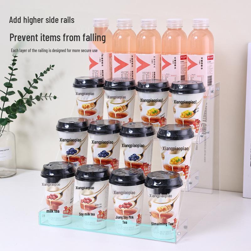 Acrylic Step-Style Cigarette & Beverage Display Rack