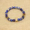 2019 Zirconia Crown Stone & Frosted Bead Bracelet with Copper & Imperial Stone Accents