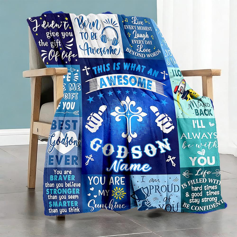 Excitation Personalized Name Blanket Cozy Personalized Blanket Warmthful Decor Perfect for Livingroom Bed Living Room Office Four Seasons Universal