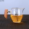 Thickening Glass Teapot Wooden Handle Kettle Justice Cup Kung Fu Tea Set Tea Distributor Teacup Teakettle Water Bottle Teaware