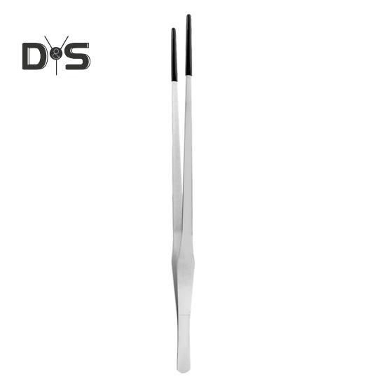 Fütterungszange für Reptilien aus Edelstahl mit Gummispitze, gerade/gebogene lange Pinzette für Aquarien, Bartagamen, Tankschlangen, Gehege, Terrarien