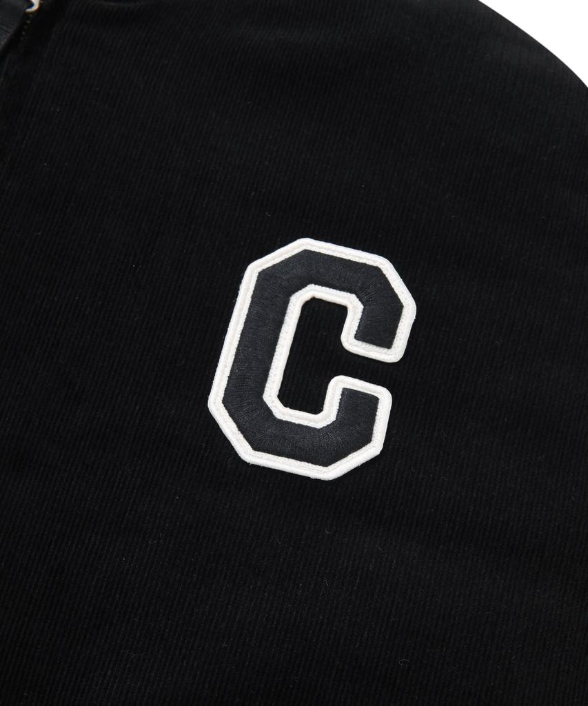 COVERNAT C Logo Corduroy Hoodie Jacket Black