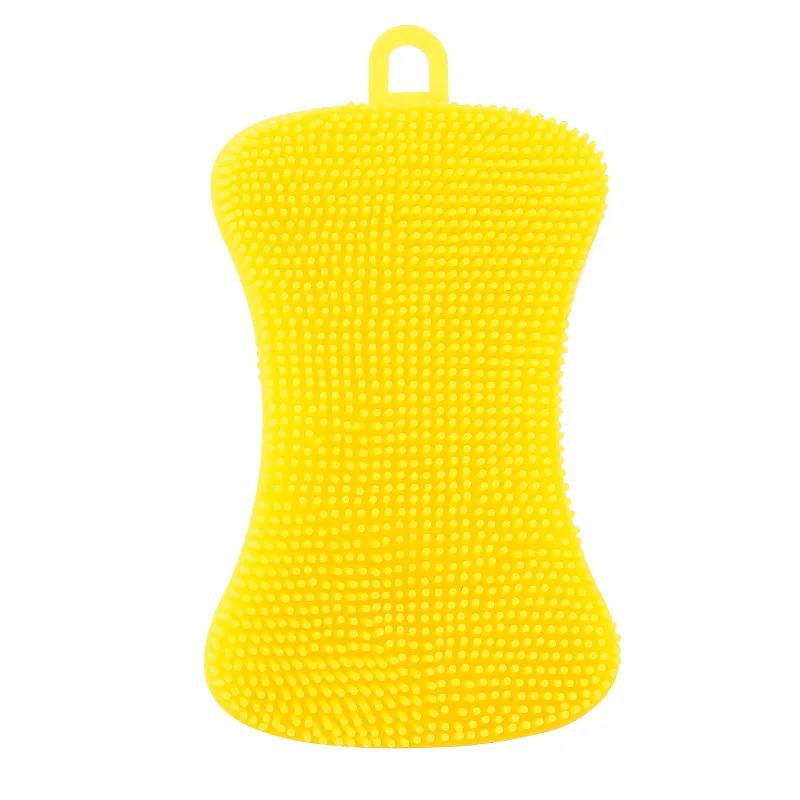 Practical Silicone Sponge Dish Washing Scrubber Household Cleaning Kitchen Gadgets Brush Accessories For Dishes