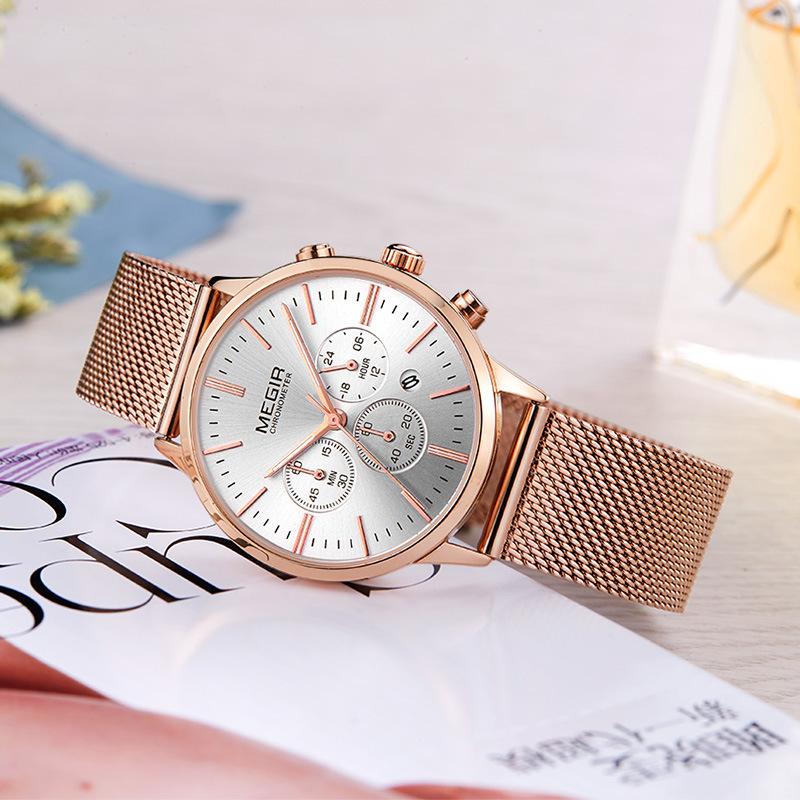 Multifunctional Watch Fashion Waterproof Chronograph Women'S Watch Quartz Watch 2011M