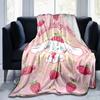 1pc Cute Strawberry Cinnamoroll Cartoon Blanket, Seasonal Home Decor Gift, Living Room, Travel, Camping, Car Blankets, Beach, Office Naps, Perfect for