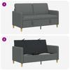 Storage Sofa in Dark Grey 152 x 78 x 87 cm Polyester