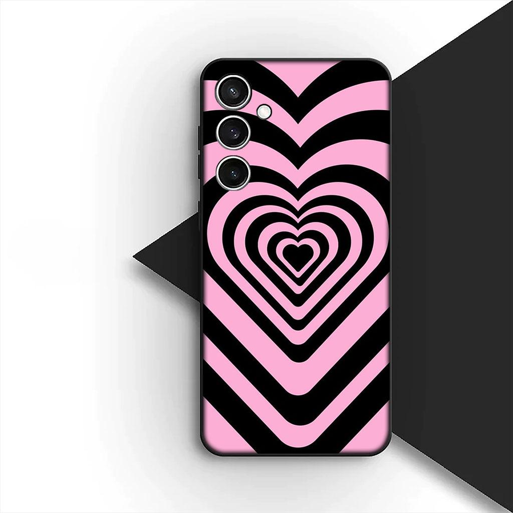 Star Dark Red Heart Love Phone Cover Soft Case for Samsung Galaxy S10 S8 S9 Plus A33 A34 A31 70 A71 A72 Note 20 9 8 S10E Casing
