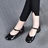 Women's Shoes Spring New Bow Buckle Single Shoes First Layer Cow Patent Leather Low Heel Two Wear Loafers Women's Shoes