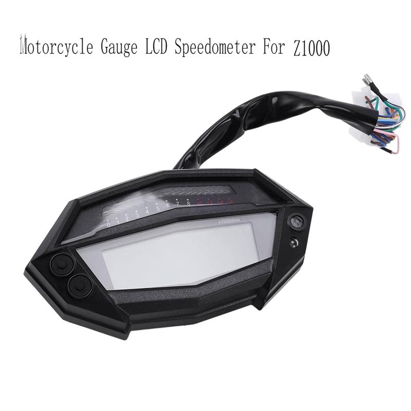 A03Z-Motorcycle Gauge LCD Speedometer Adjustable Color Tachometer Gauge For Kawasaki Z1000