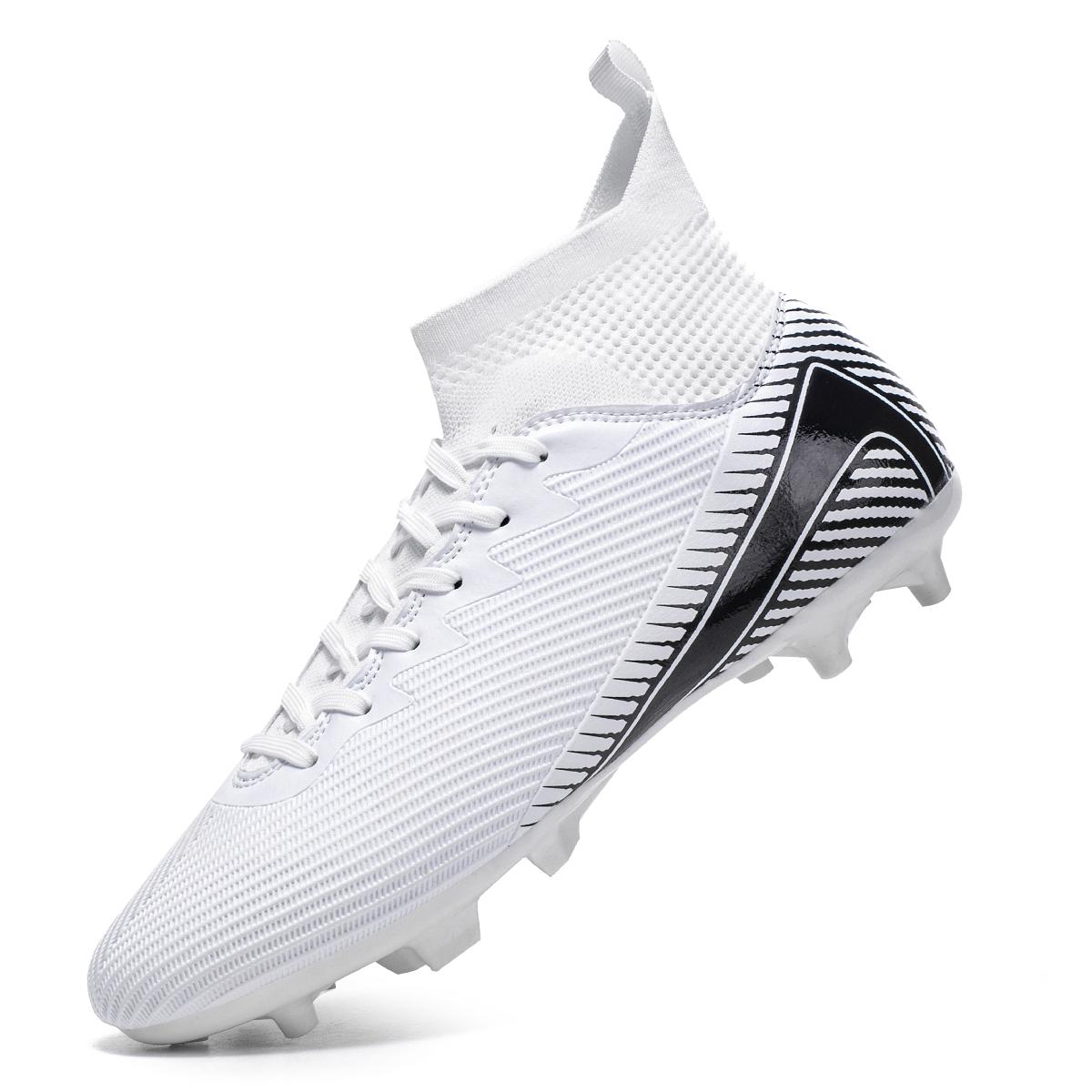 

4 colors to choose from, popular high-top soccer shoes, FG and TF styles for professional training, unisex. Sole spikes shoes 45 білий