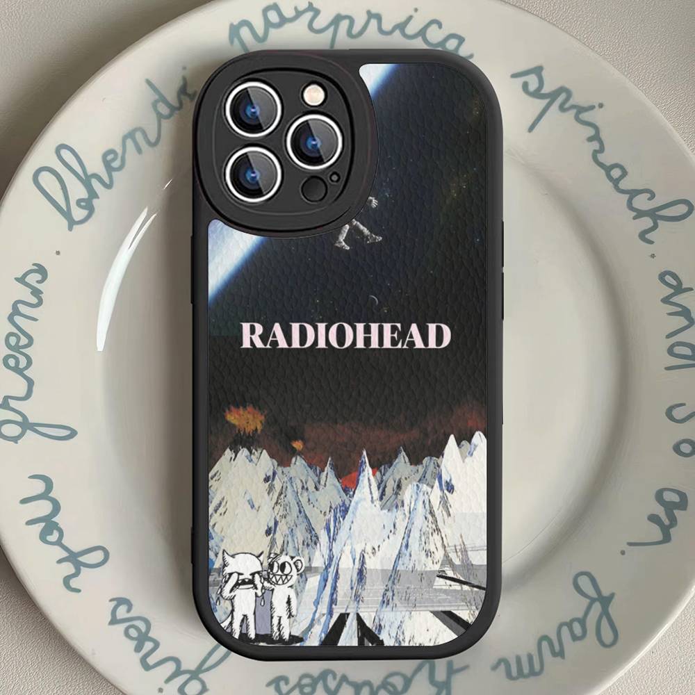 Vintage Mode Design Radiohead Handyhülle Für IPhone 11 12 13 14 15 16 Pro Max Mini Plus Weiche Lederhülle