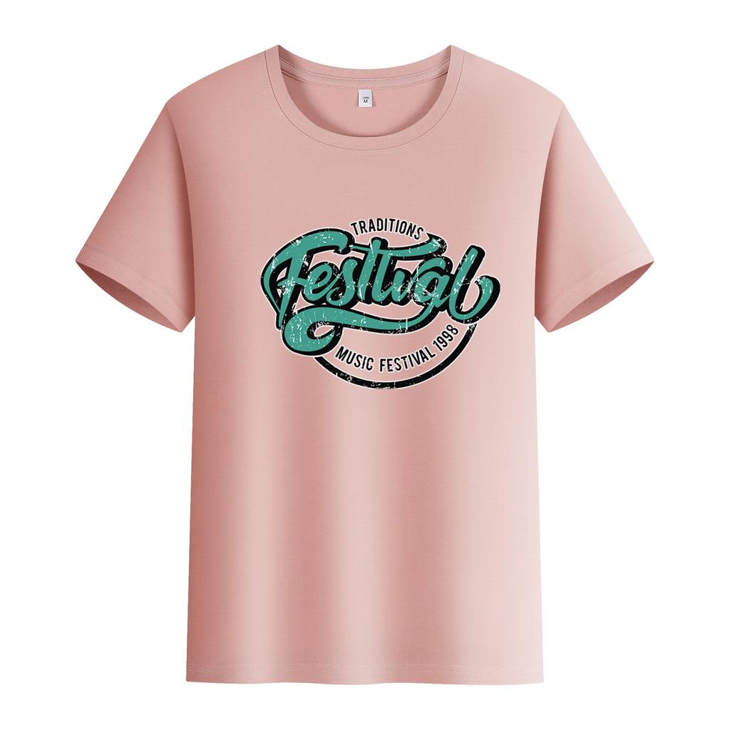 Kurzarm-T-Shirt für Männer und Frauen, lockerer Sommer, Rundhalsausschnitt, Buchstaben auf dem Unterhemd der Kleidung gedruckt