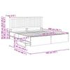 Bed Frame in Grey Sonoma 180 x 200 cm Engineered Wood