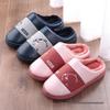 Women's and Men's Non-Slip Waterproof PU Leather Indoor Winter Slippers - Warm and Cute for Couples