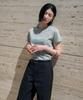 Siyajyu Sitp5288 Marina Slim Short Sleeve T-Shirt_Melange Gray