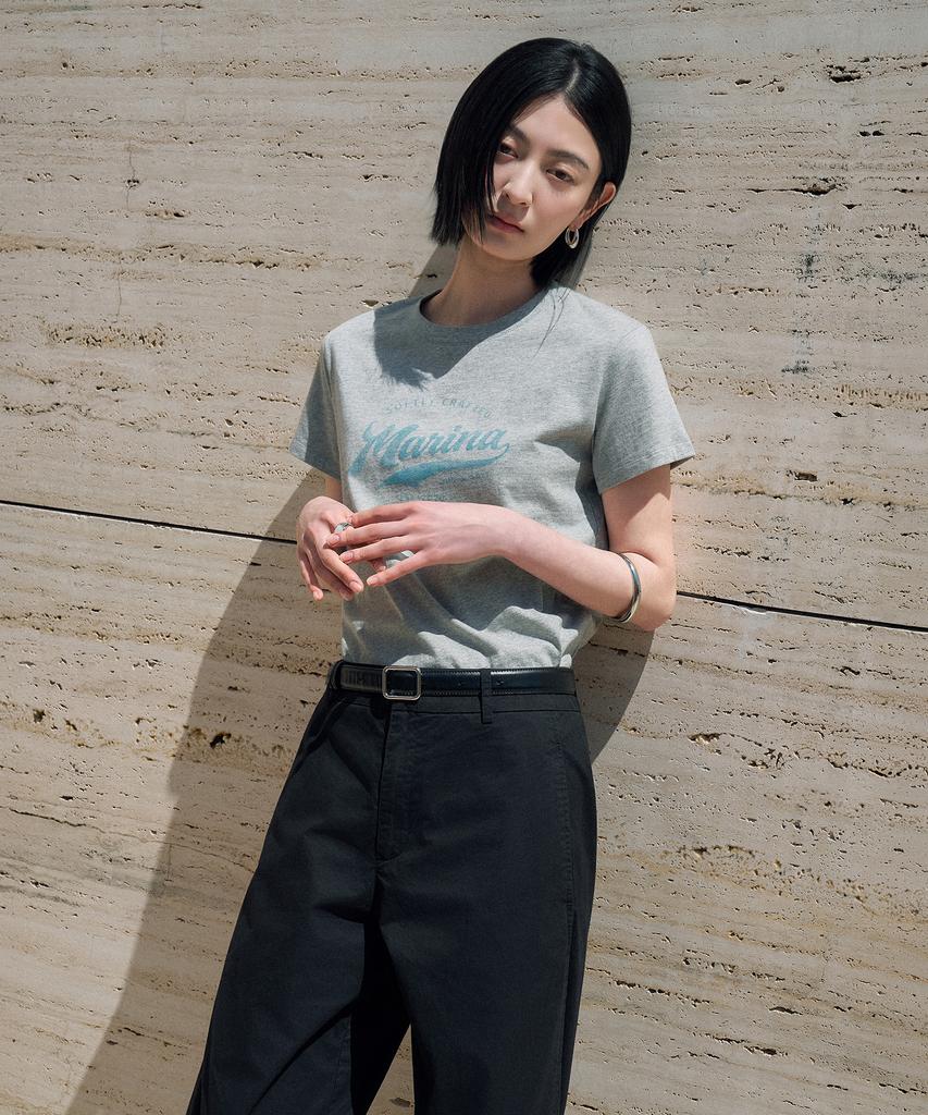 Siyajyu Sitp5288 Marina Slim Short Sleeve T-Shirt_Melange Gray