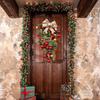 Christmas Decorative Ball Hanging Inverted Bow Knot Rattan Door Hanging Tree Pendant Customized Window Decoration
