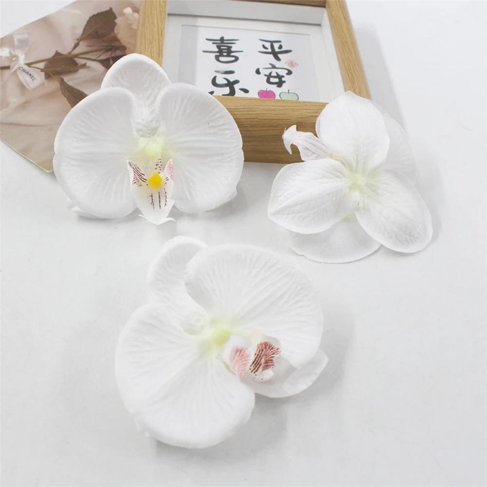 Artificial Silk Butterfly Orchid Flower Head DIY Craft Production Party Photography Props Bridal Gift Wedding Bouquet Decoration