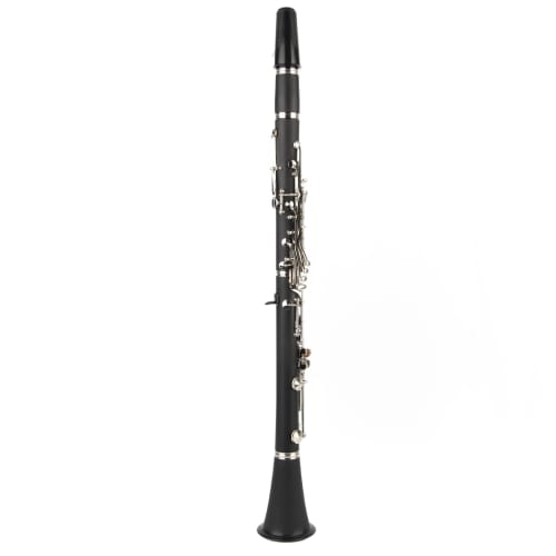 Beginner's Clarinet, Made of Durable Wood, Includes Cleaning Cloth, Bb Key Clarinet, Black