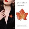 2024 Luxury Maple Leaf Brooch - Elegant Women's Coat Accessory & Corsage Pin