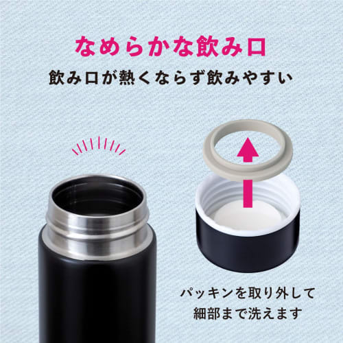 Atlas Water Bottle, 160ml, Vacuum Insulated, Mini Size, Double-Walled, Stainless Steel, Black, for Hot and Cold Water, APB-160BK